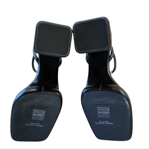 Charles & Keith Black Platform Ankle Strap Sandals Size 36 - Picture 7 of 15